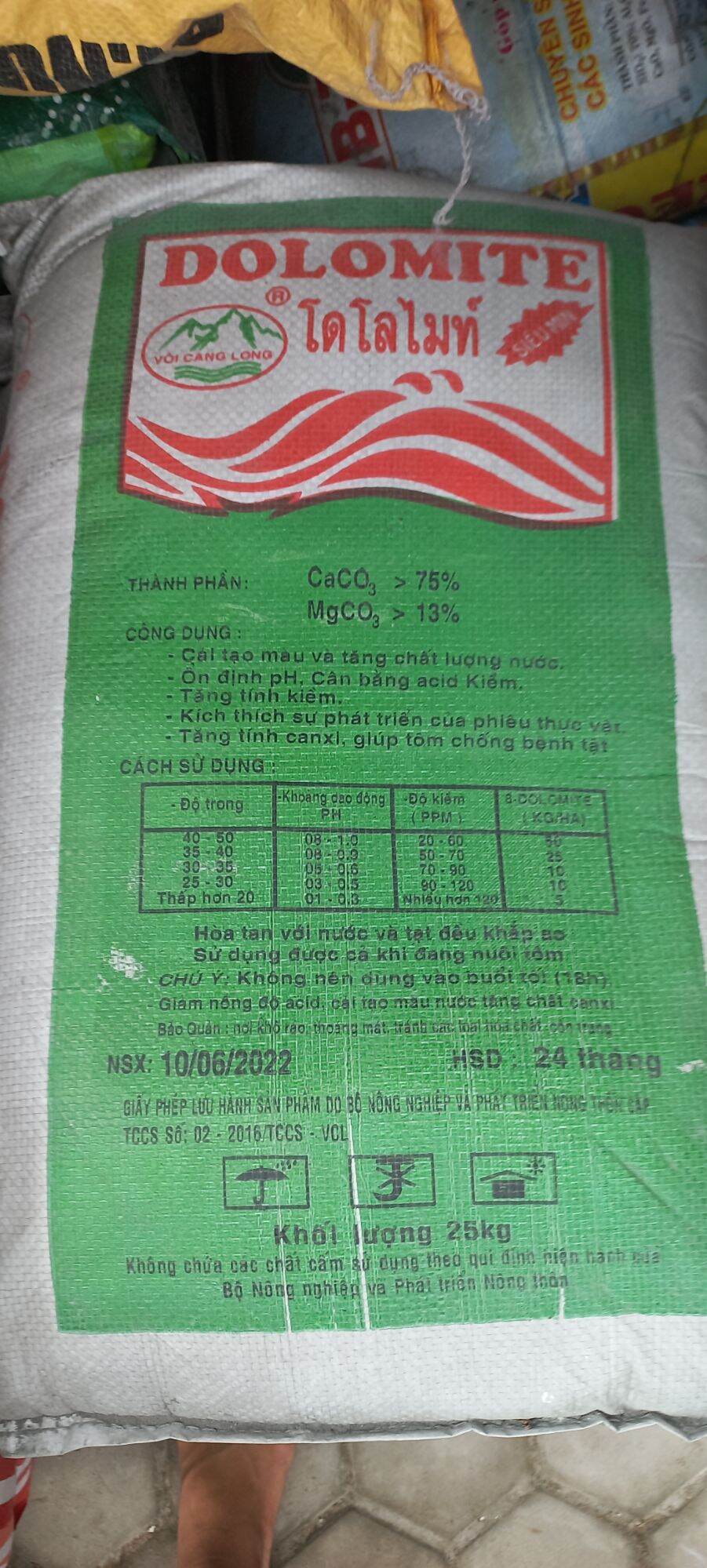 10kg vôi Dolomite . khoáng ốc hay dùng bón hạ phèn cây