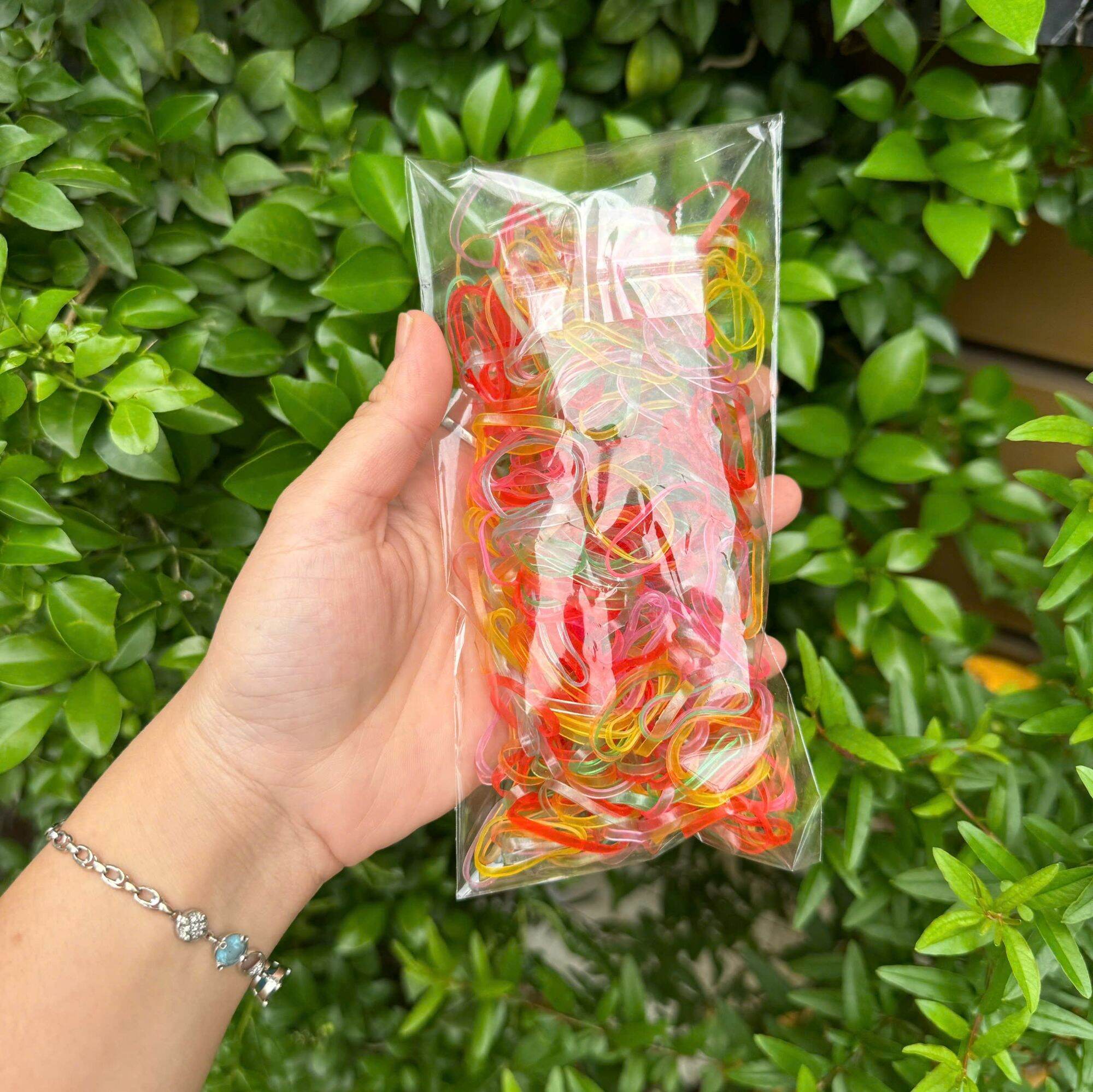 túi 500 thun cột tóc ( màu ngẩu nhiên)