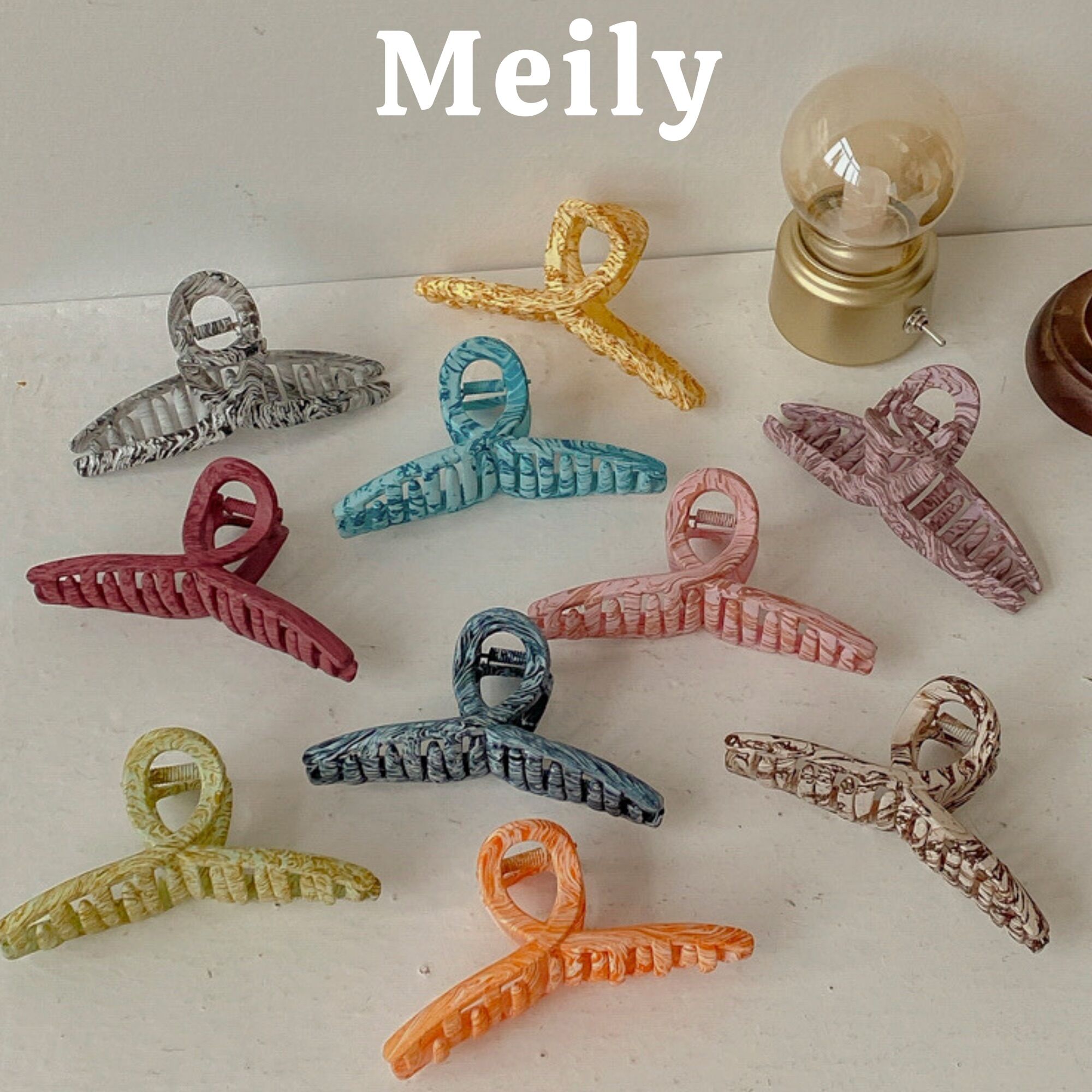 (Mẫu mới) Kẹp tóc càng cua chéo hoạ tiết ngựa vằn nhiều màu sắc dễ thương phong cách Hàn Quốc Meily Store