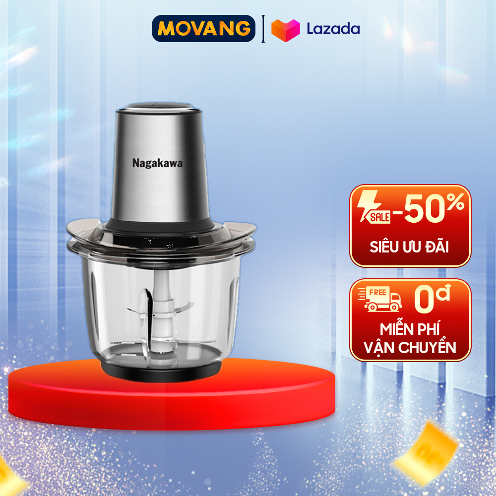 - máy xay thịt nagakawa nag0812 - công suất 400w - dung tích 1.5 lít - thân máy bọc inox cao cấp