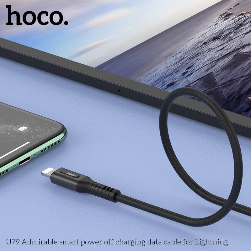 (lighting) Cáp sạc nhanh 2.4A tự ngắt hoco U79 IP