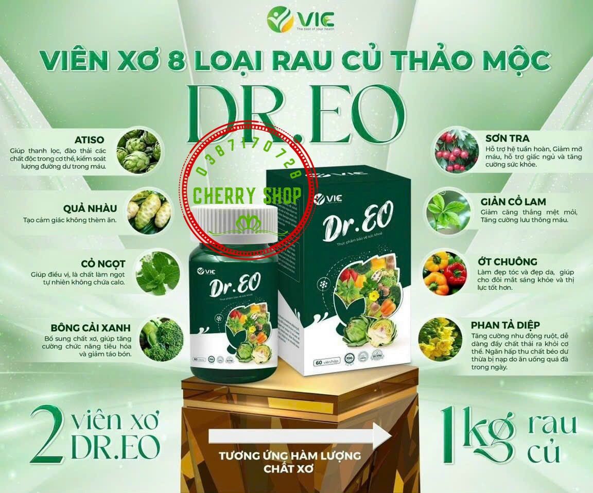 Detox dr.eo 60viên giảm mỡ bụng chính hãng vic