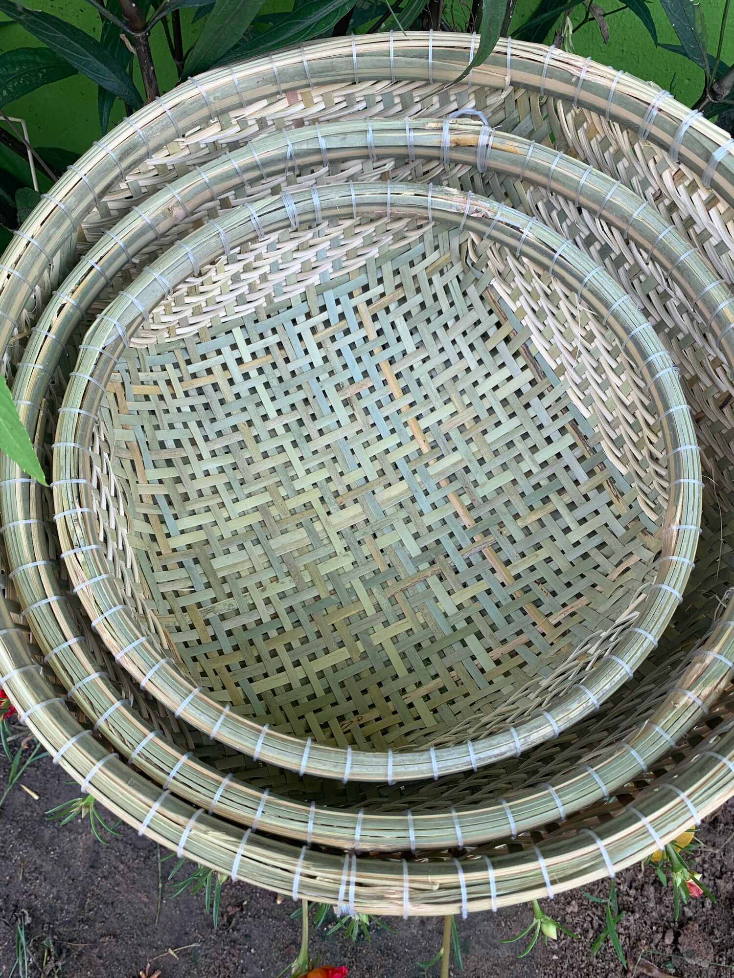 Rổ cật tre ( bộ 3 cái)