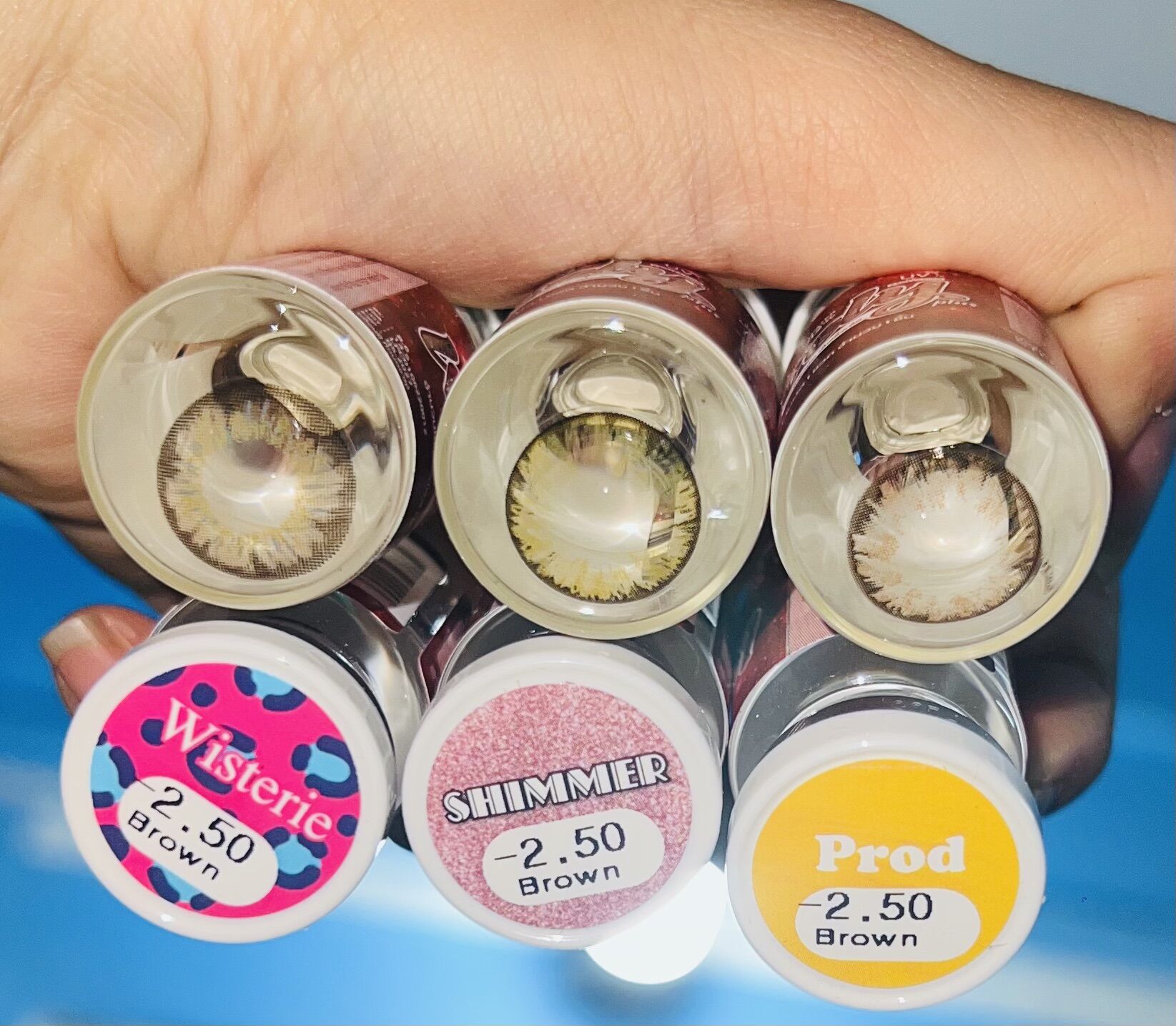 Lens Cận 2.5 Độ ( được chọn màu) - Dùng 1 Năm