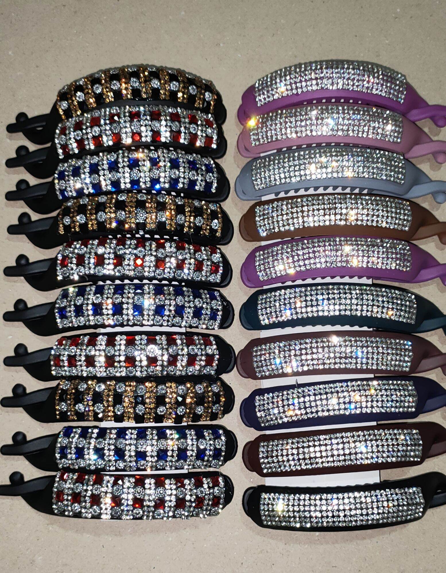 KẸP TÓC NGANG ĐÍNH XOÀN- KẸP CÓC