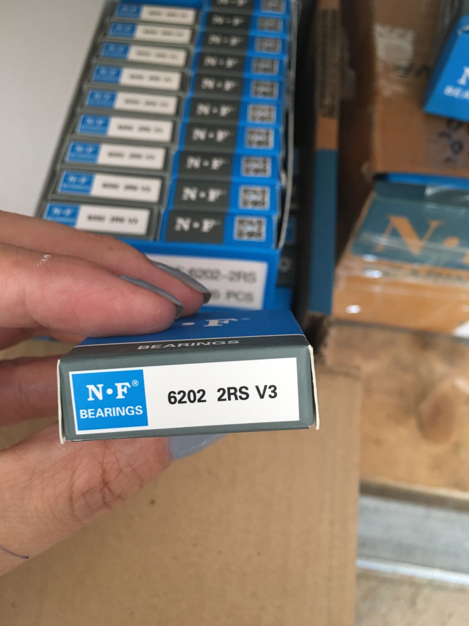 Vòng bi bạc đạn 6200,6201,6202,6203,6204,6205 2rs N.F nhat