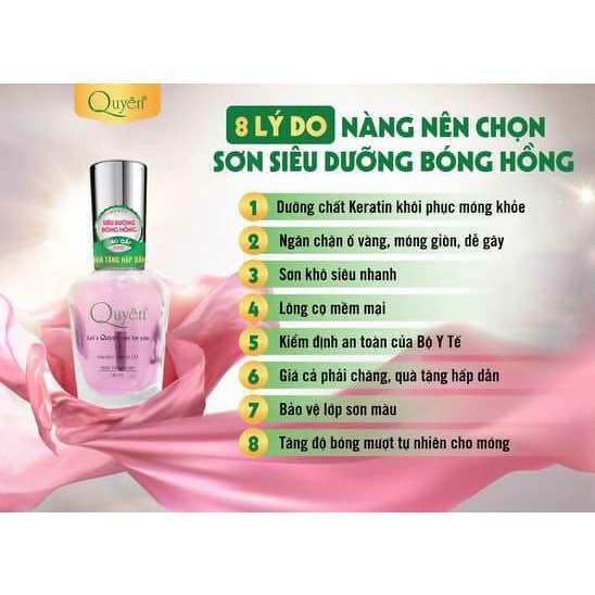 Sơn dưỡng sơn bóng móng tay quyên cao cấp 15ml