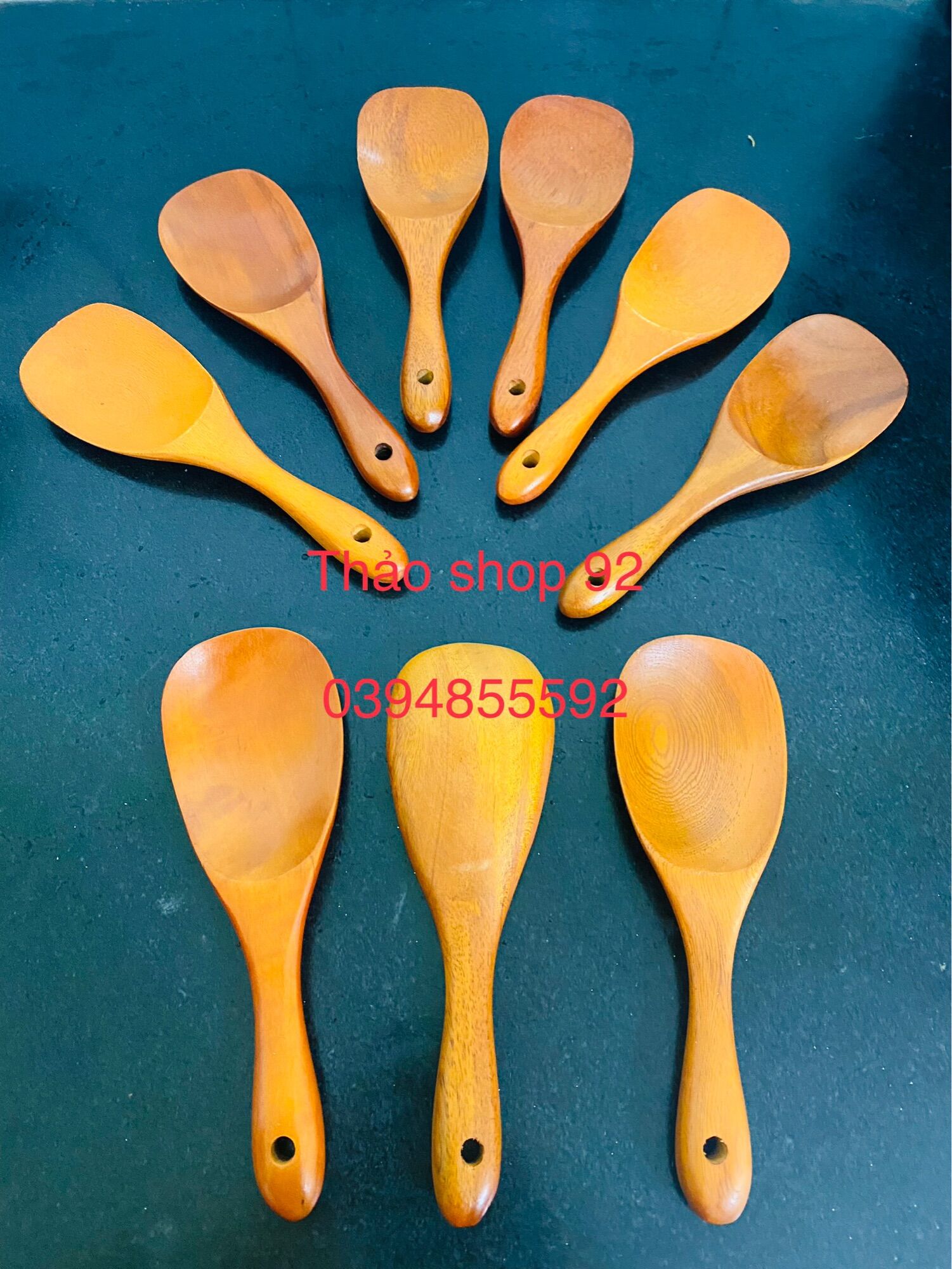 Muôi xới cơm-xẻng xào bằng gỗ