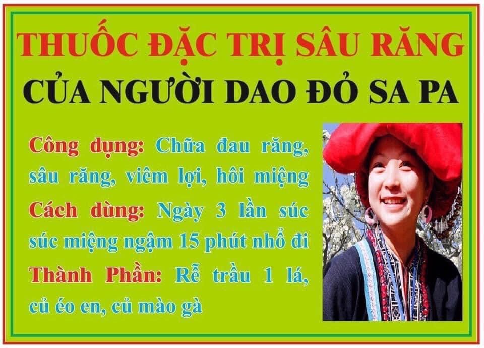 Thuoc dac tri sâu răng - hôi miệng của người dao đỏ -
