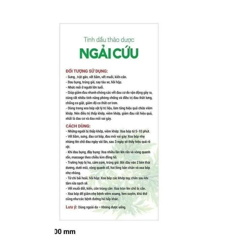 Combo 2 hộp tinh dầu ngải cứu dạ thảo liên 50ml