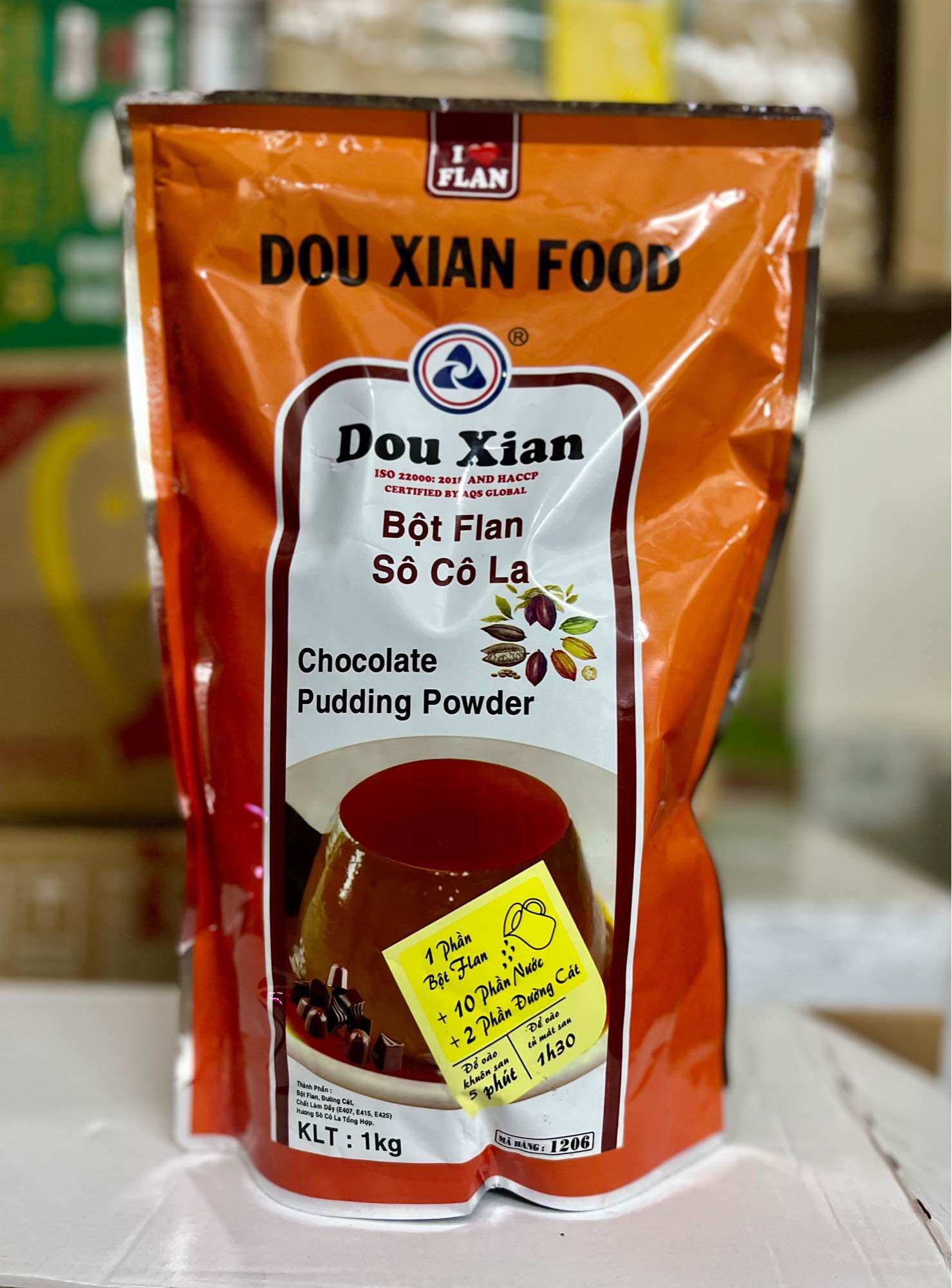 Pudding sô cô la Douxian Gói 1Kg