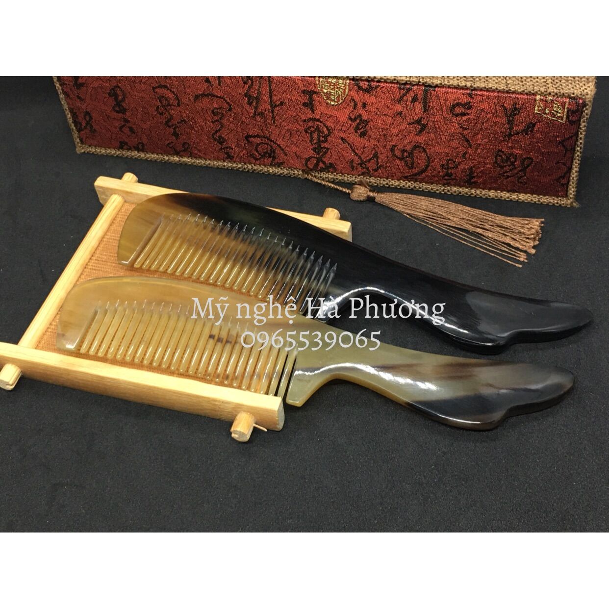 Lược sừng chuôi cá dày đẹp, size L-20cm, có video thật