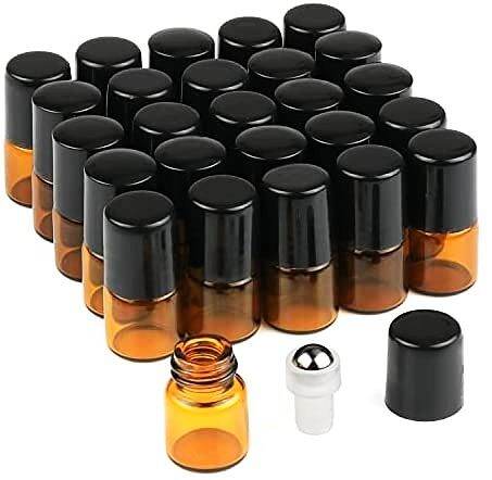 Bộ 30 chai thủy tinh nâu 1ml bi lăn đựng nước hoa tinh dầu dubai