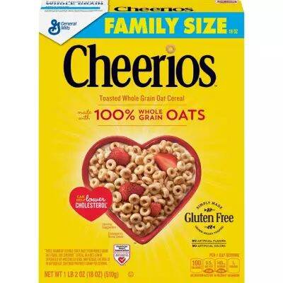 Ngũ cốc Cheerios Whole Grain Oats 252 gram hương dâu