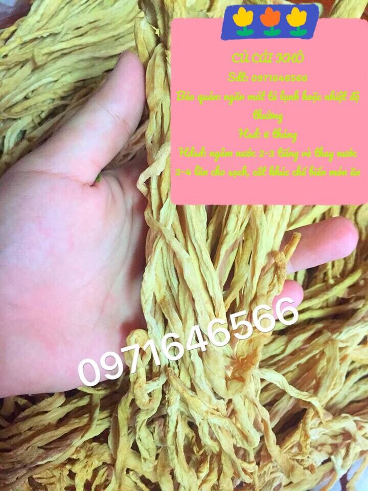 500G Củ cải khô sợi lớn giòn thơm