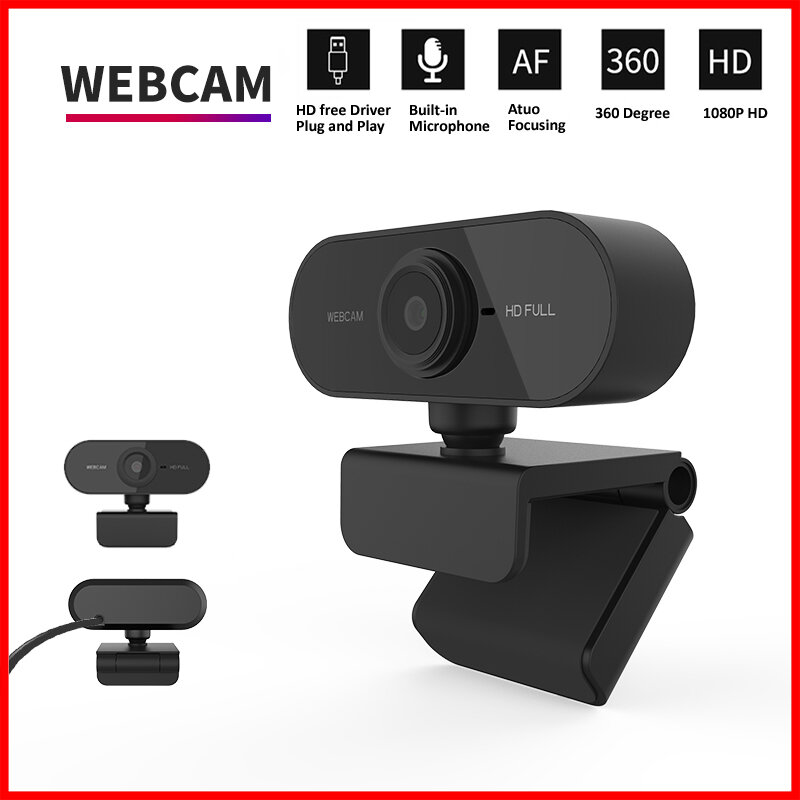 Webcam mini hd 1080p có micro giao diện usb thích hợp cho laptop máy tính trực tiếp cuộc gọi video hội nghị