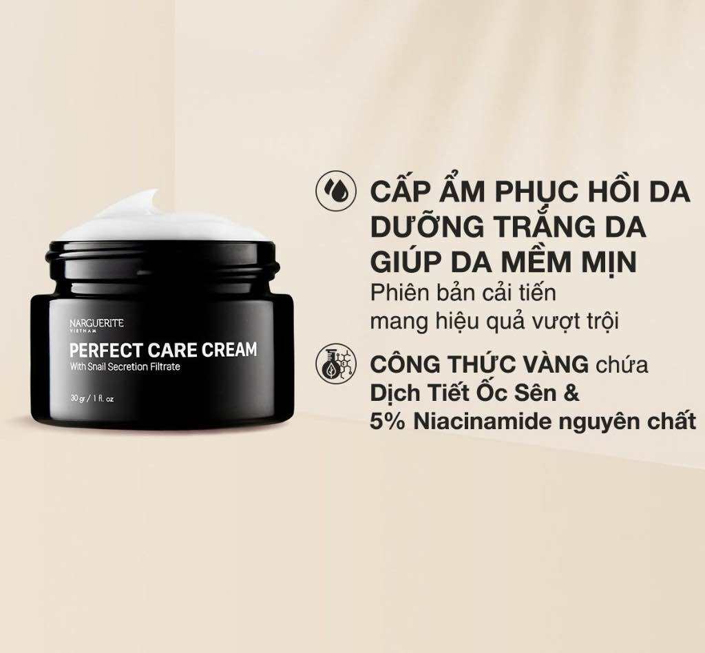 Kem Ốc Sên Perfect Care Narguerite Dưỡng Trắng Phục Hồi Da 15g