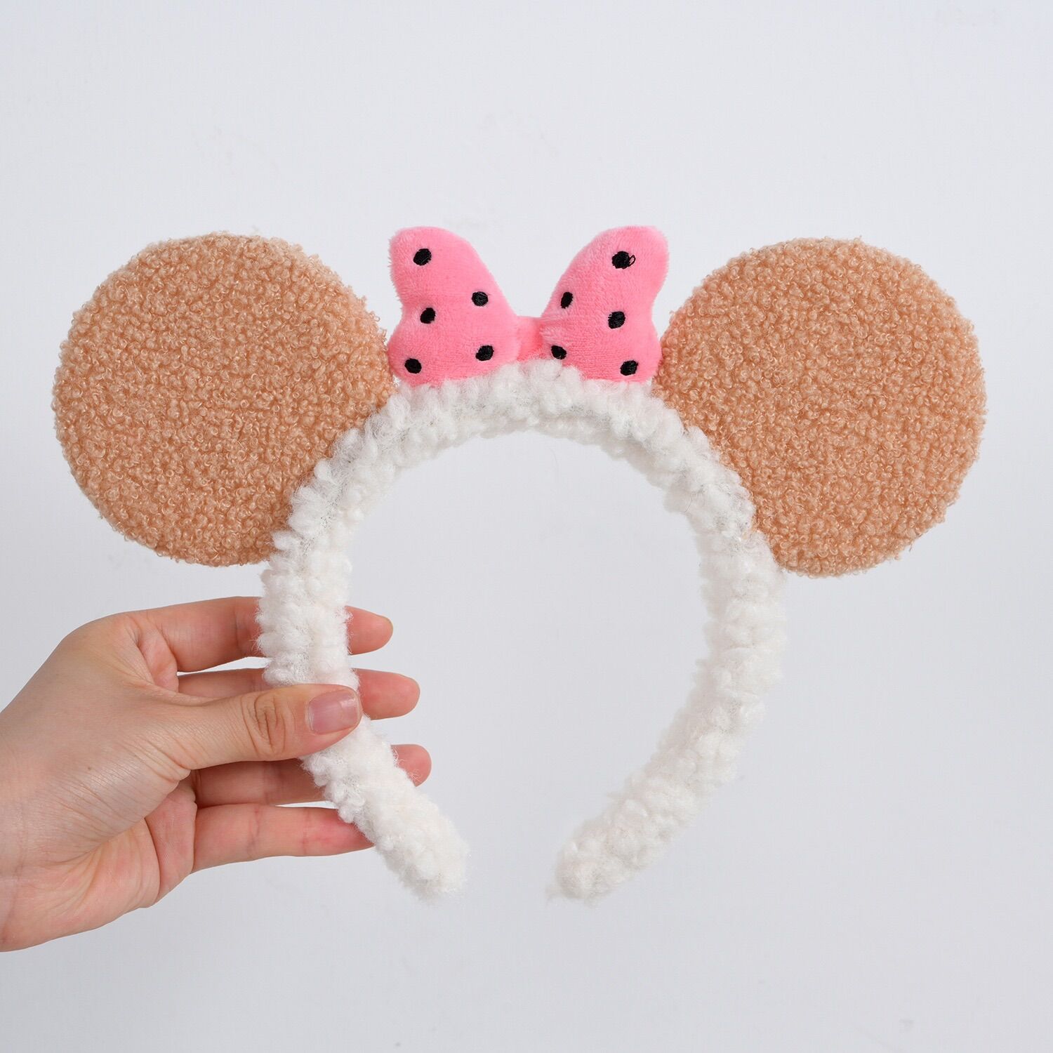 CC40 Cài tóc tai chuột Mickey nơ hồng