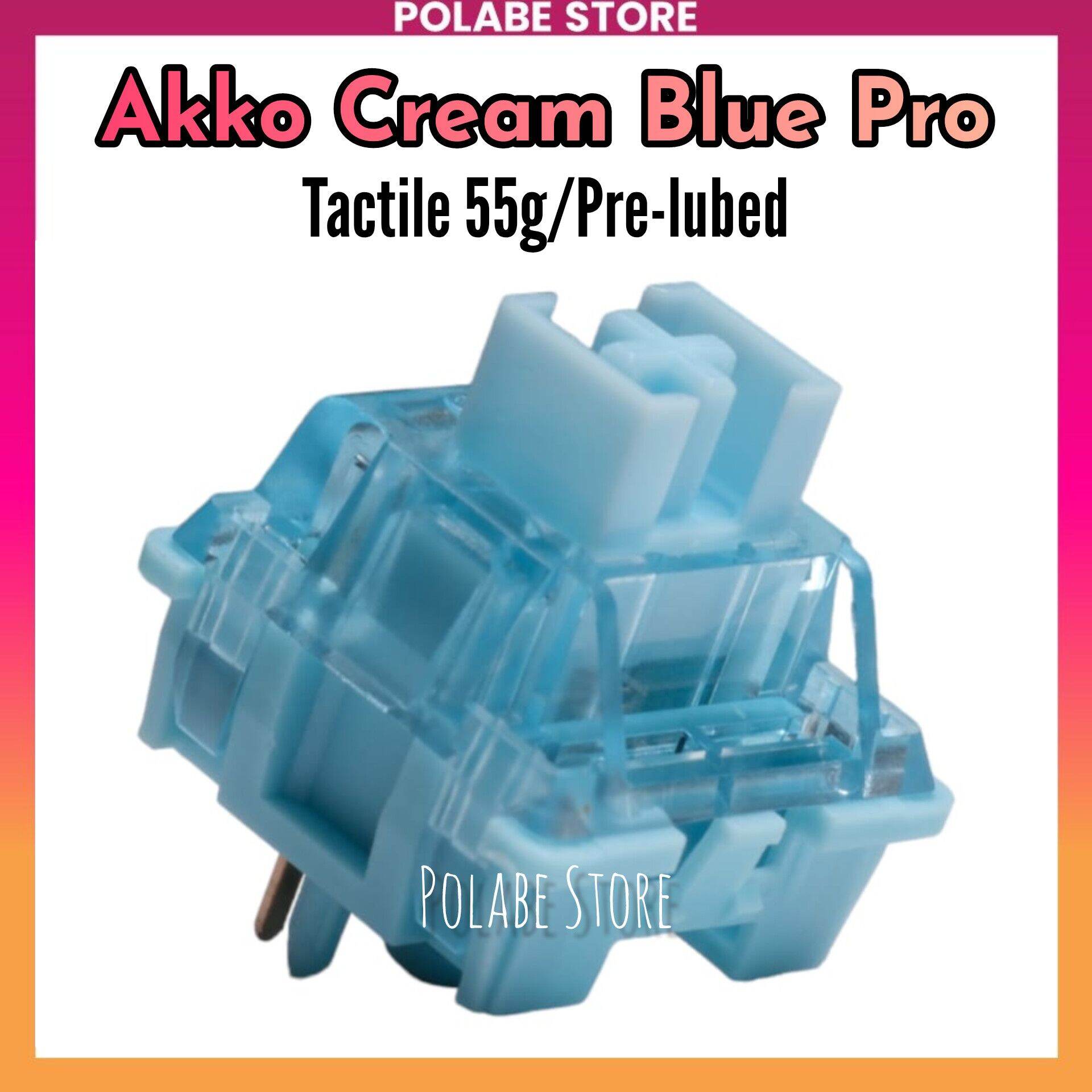 Akko Cream Yellow v3 Akko v3 cream blue pro linear tactile switch Akko CS switch Công tắc bàn phím cơ - Polabe Store
