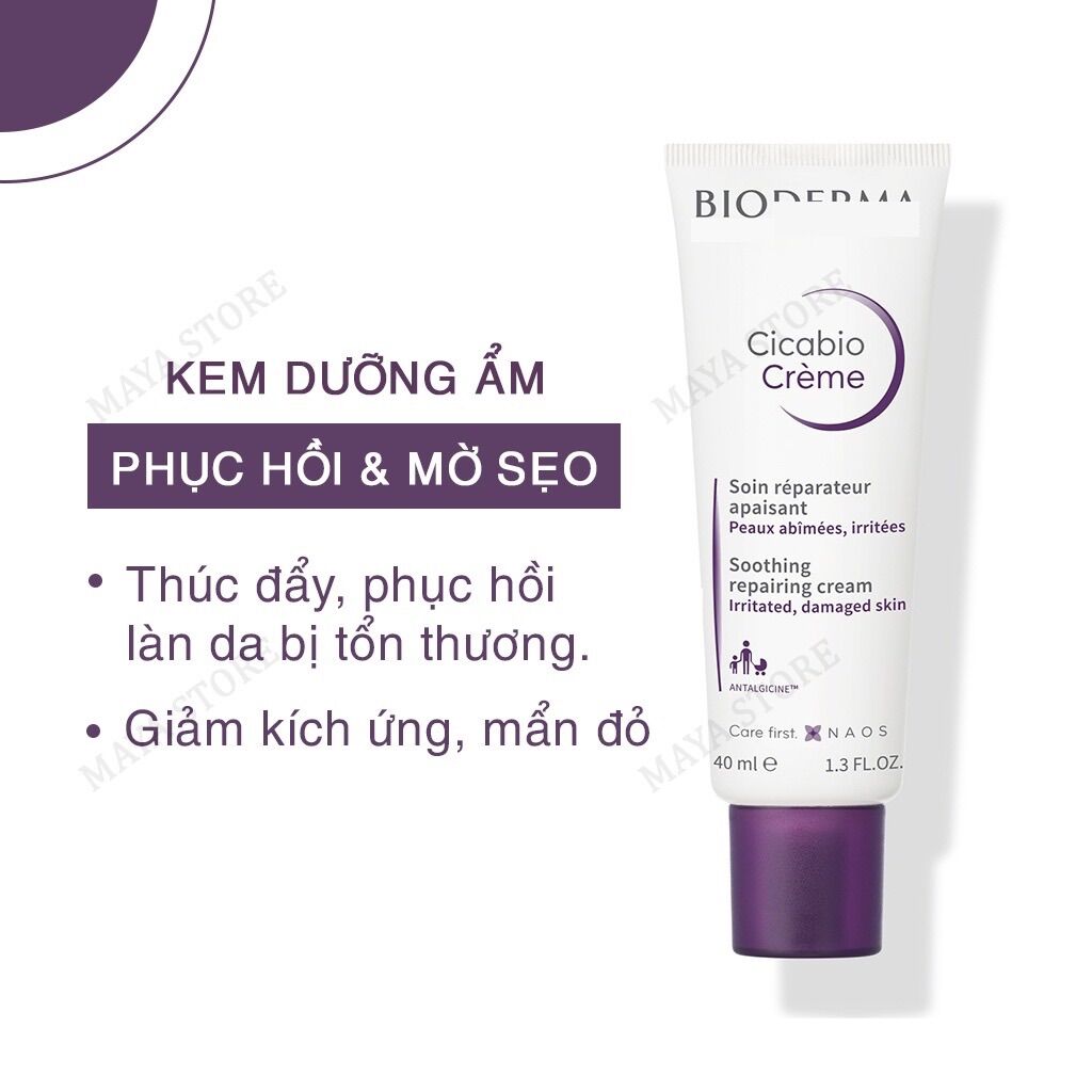 Kem dưỡng phục hồi da Bio Cicabio Cream 40ml  tím