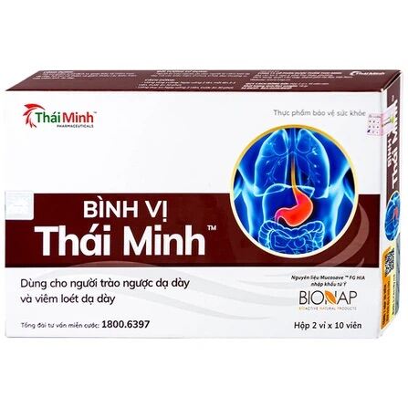 Viên uống Bình Vị Thái Minh dùng cho người trào ngược dạ dày và viêm loét