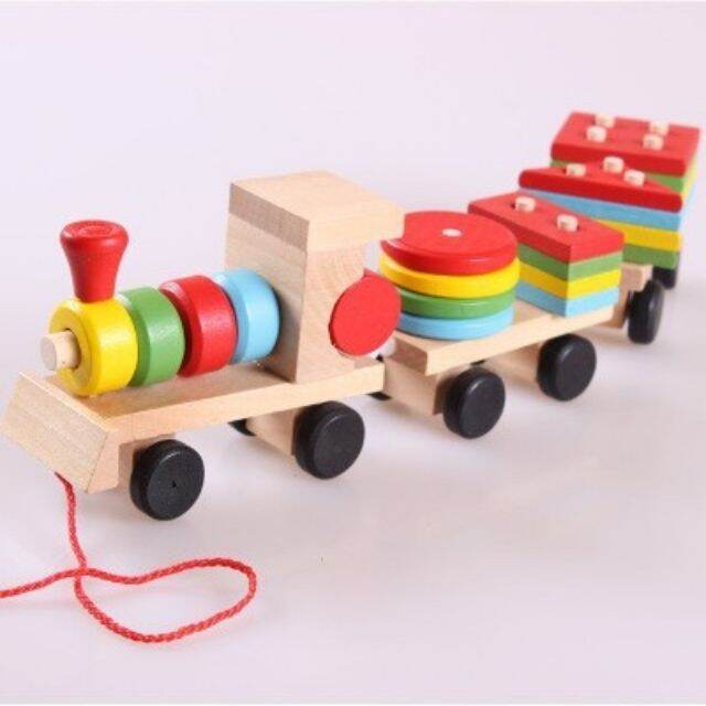 Đoàn tàu thả cọc hình khối
