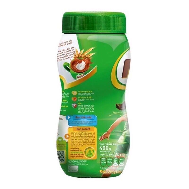 THỨC UỐNG DINH DƯỠNG lúa mạch MILO ACTIVE-GO MỚI LỌ 400G