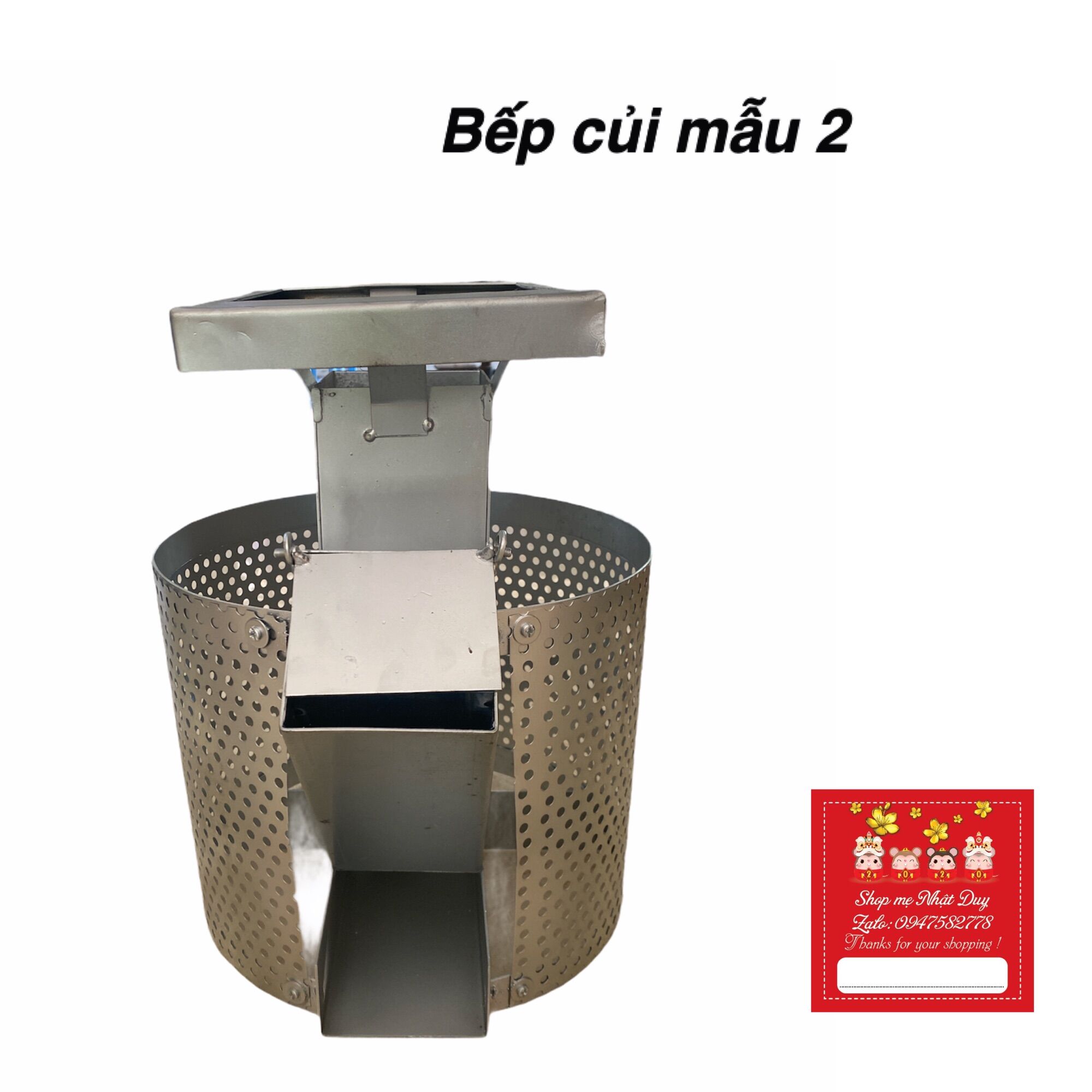 Bếp củi tiết kiệm nhiên liệu,bếp củi dã ngoại tiện ích(tặng dao thái thịt)