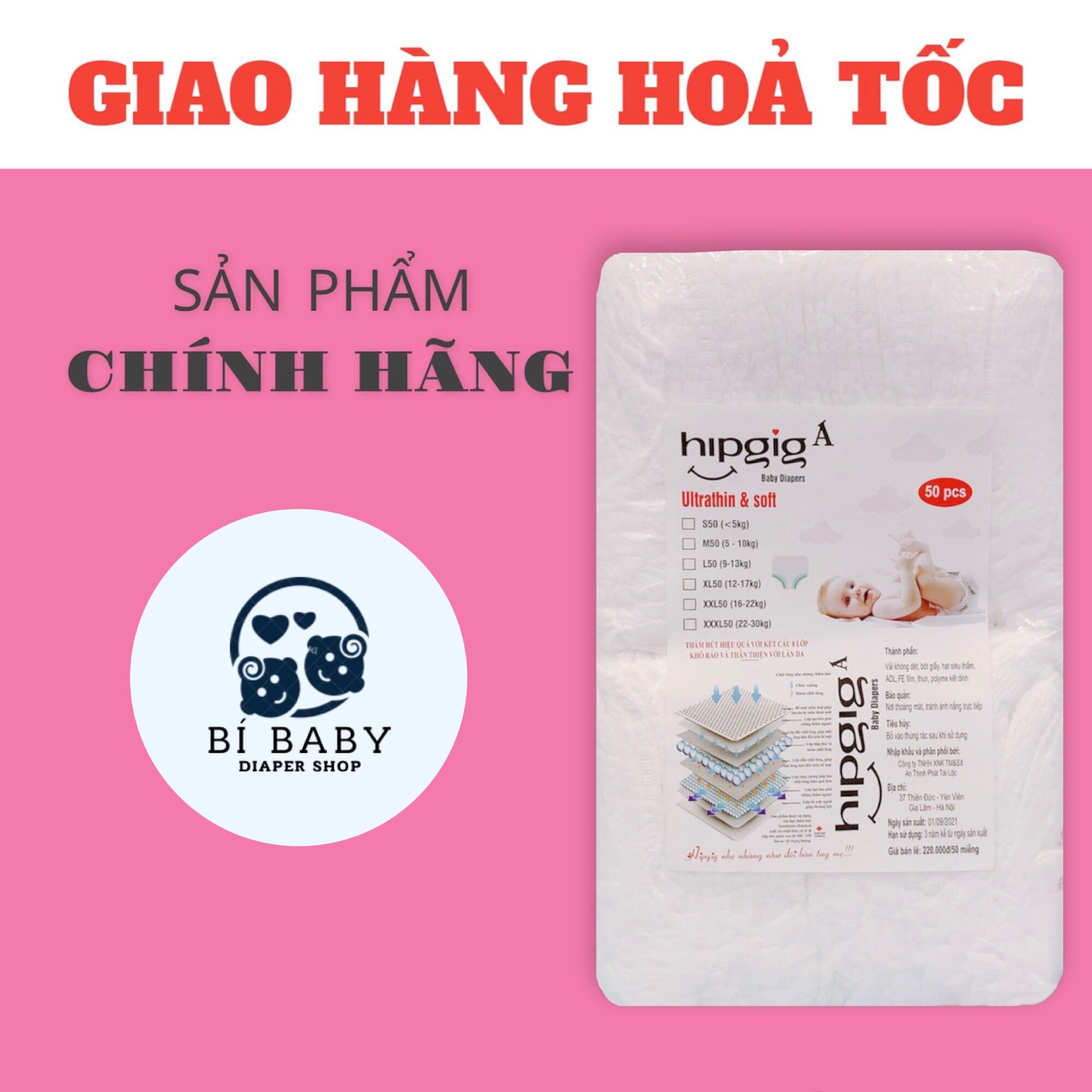 [50 MIẾNG] TÃ QUẦN/ BỈM QUẦN HIPGIG LOẠI A