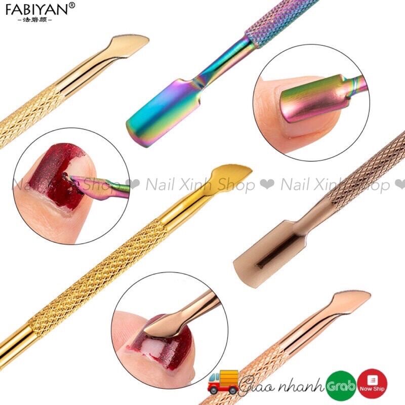 Cây sủi da, đẩy da inox, dung cụ nail cao cấp (2 đầu đa dụng, tiện lợi)
