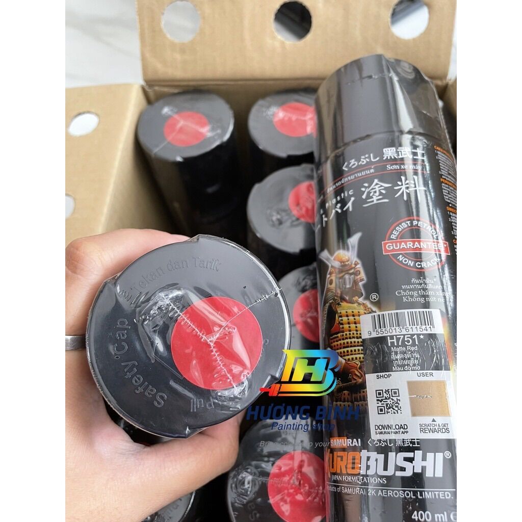 SƠN SAMURAI MÀU ĐỎ MỜ H751