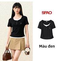 spao | Bộ Đôi Thời Trang Mùa Hè Tay Ngắn Giả Trên Woodie Series