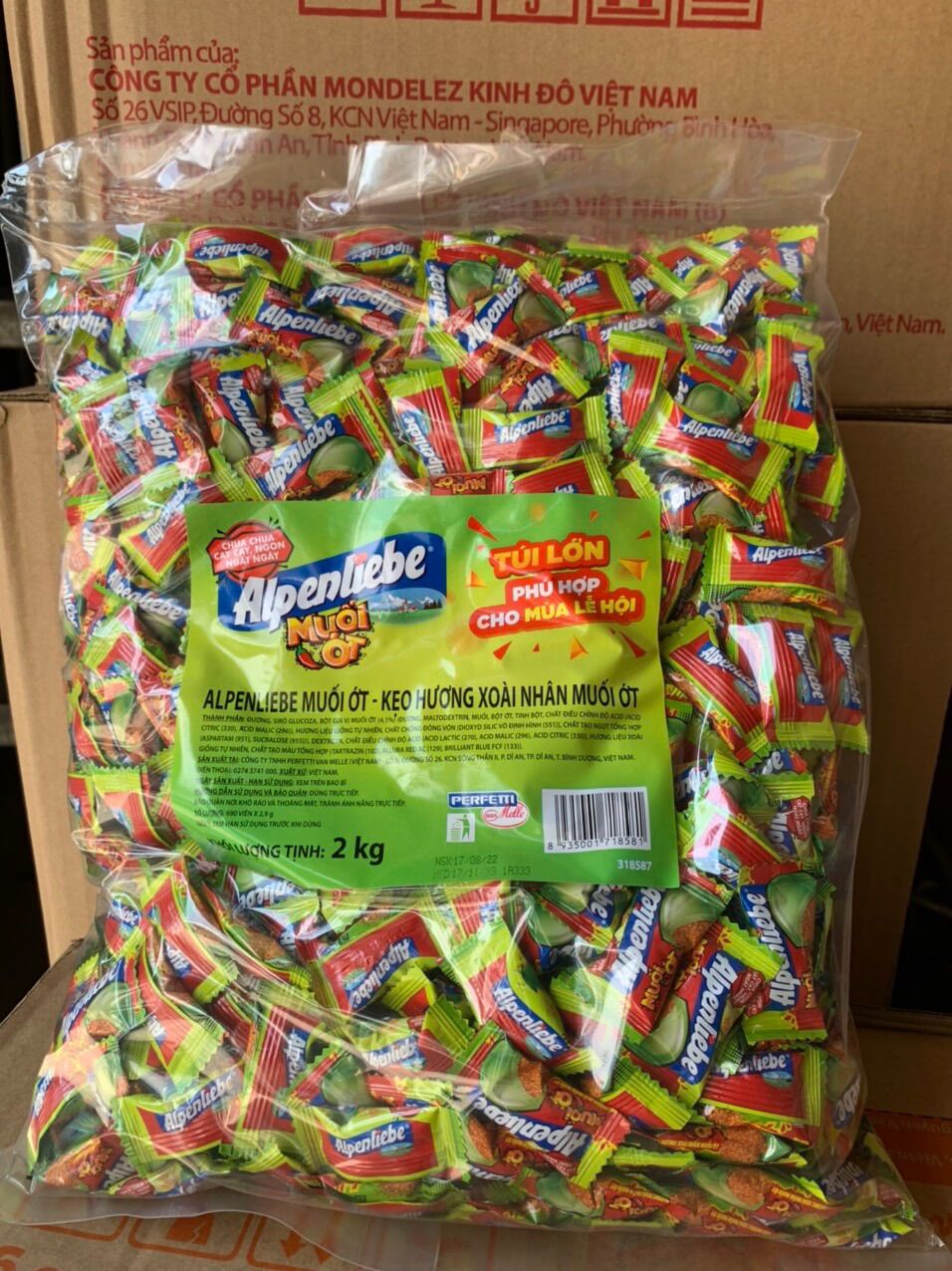 Kẹo Alpenlibe Hương xoài va Me muối ớt 2kg