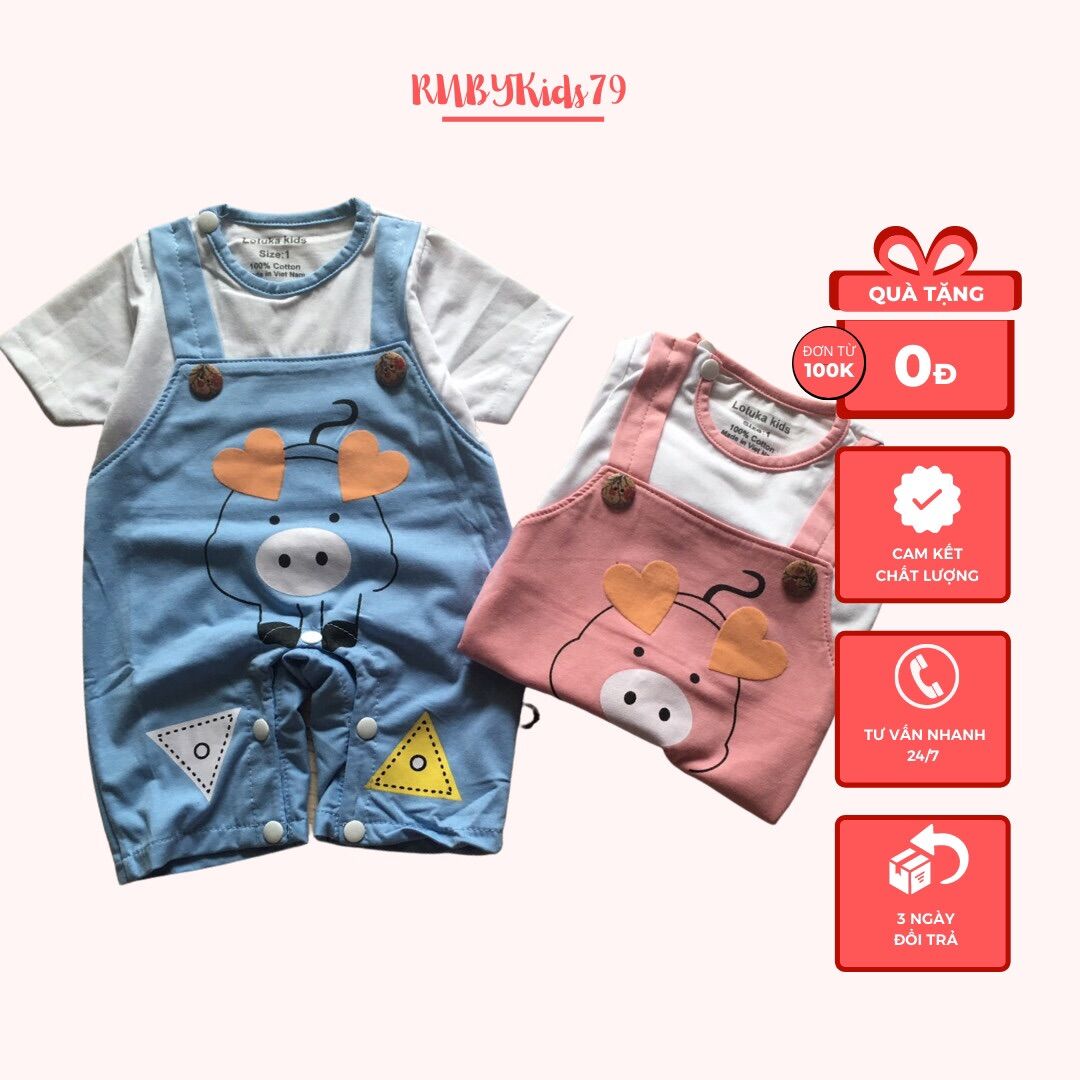 Body yếm cho bé trai bé gái 100% cotton