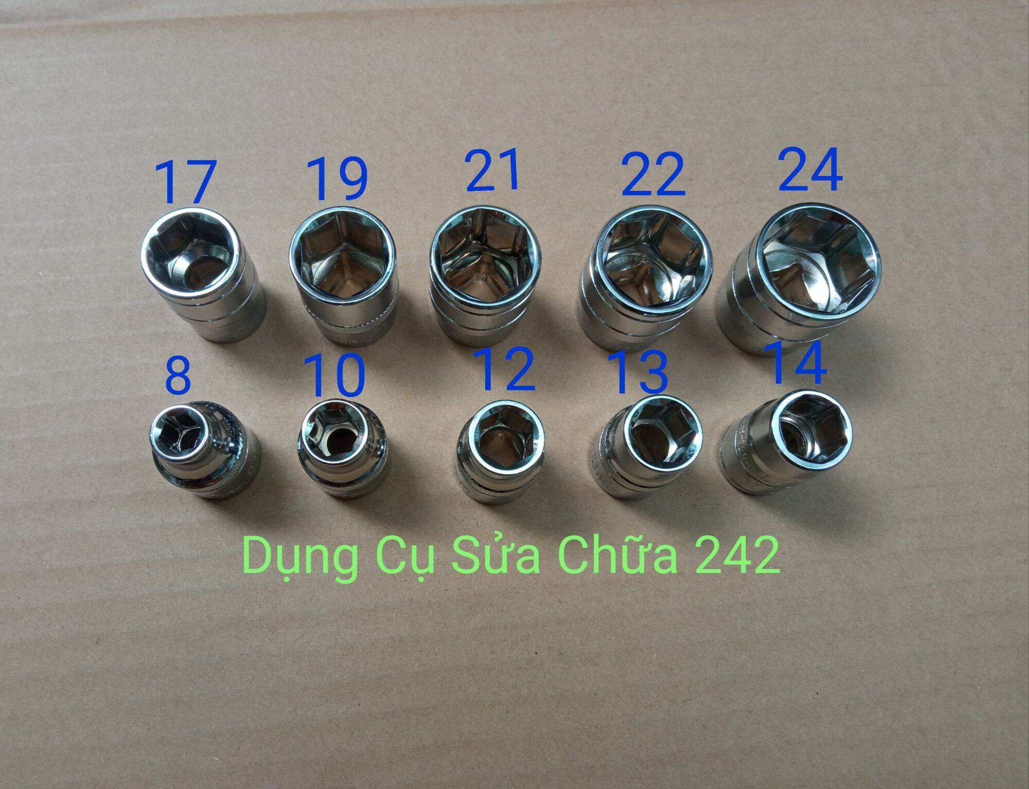 Bộ 10 đầu tuýp lục giác Kapusi 1/2 loại tốt