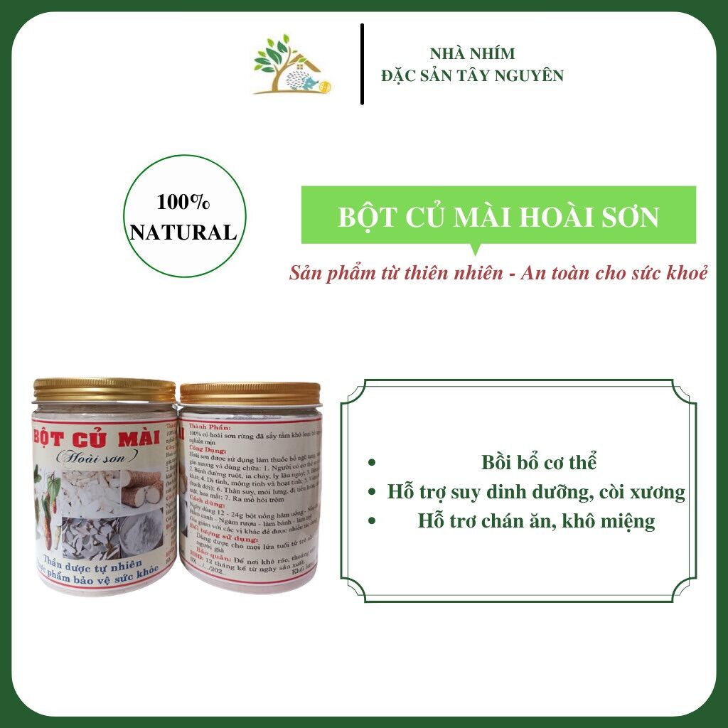 Bột củ mài hoài sơn nguyên chất loại 1 dùng cho người ăn kiêng, tiểu đường, thực dưỡng dạng lát và dạng bột 100gr