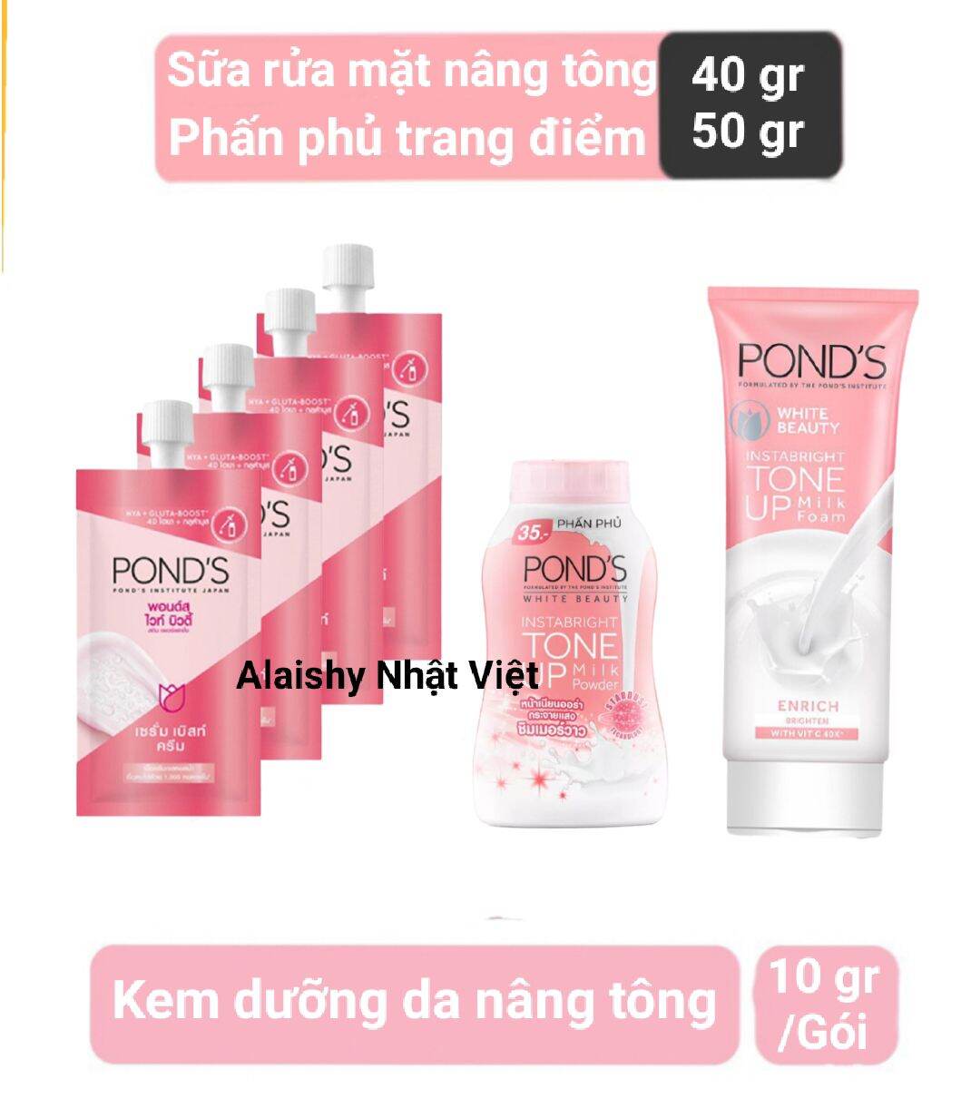 Kem dưỡng trắng da Pond ban ngày & phấn phủ nâng tông Pond