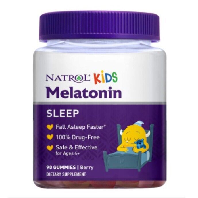 Kẹo Dẻo giúp ngủ ngon Na.trol Kids Melatonin 1mg Sleep Gummies hương Berry của Mỹ hộp 90 viên - cho bé trên 4 tuổi