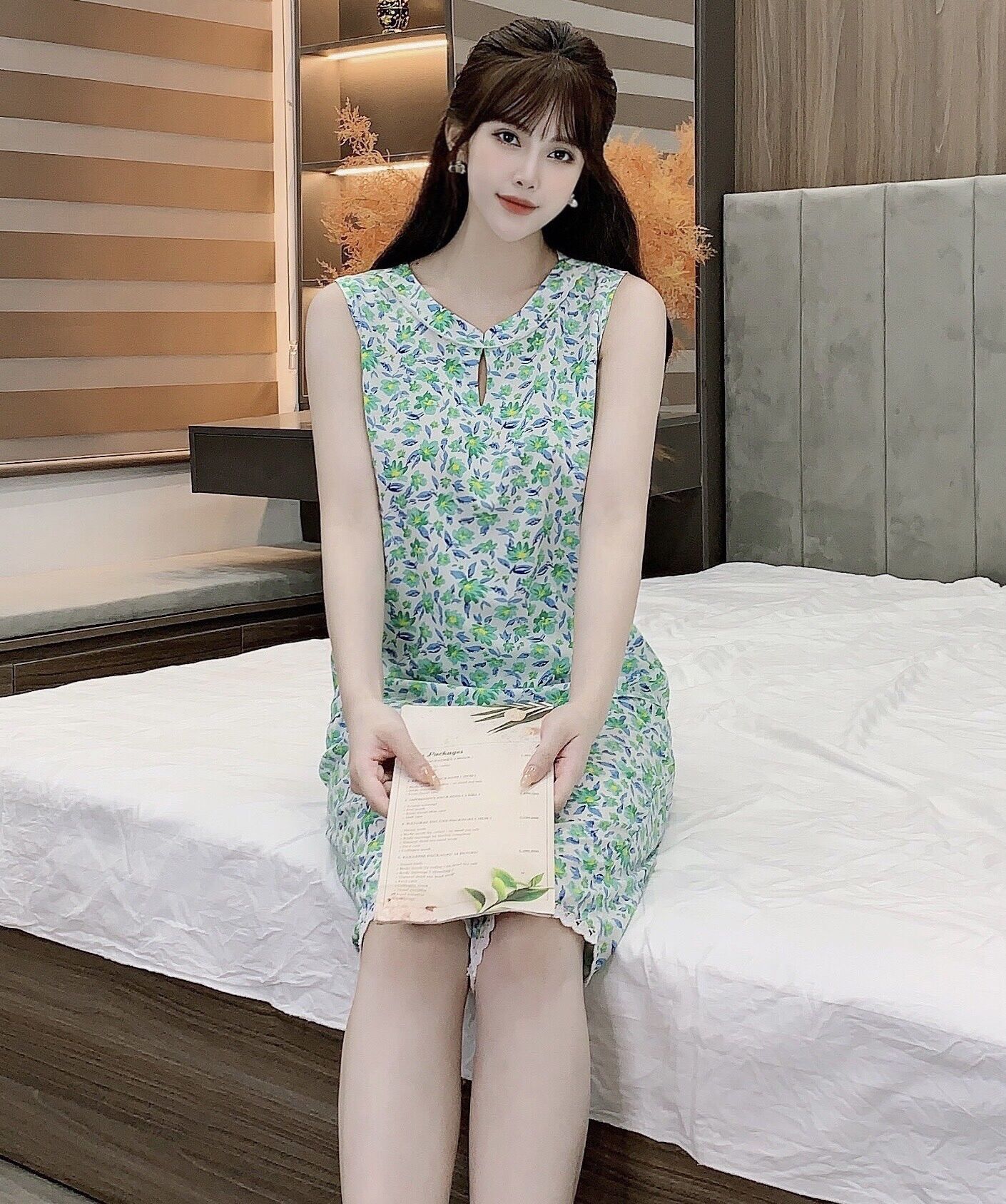 Đồ bộ mặc nhà chất lụa hàn mát mẻ