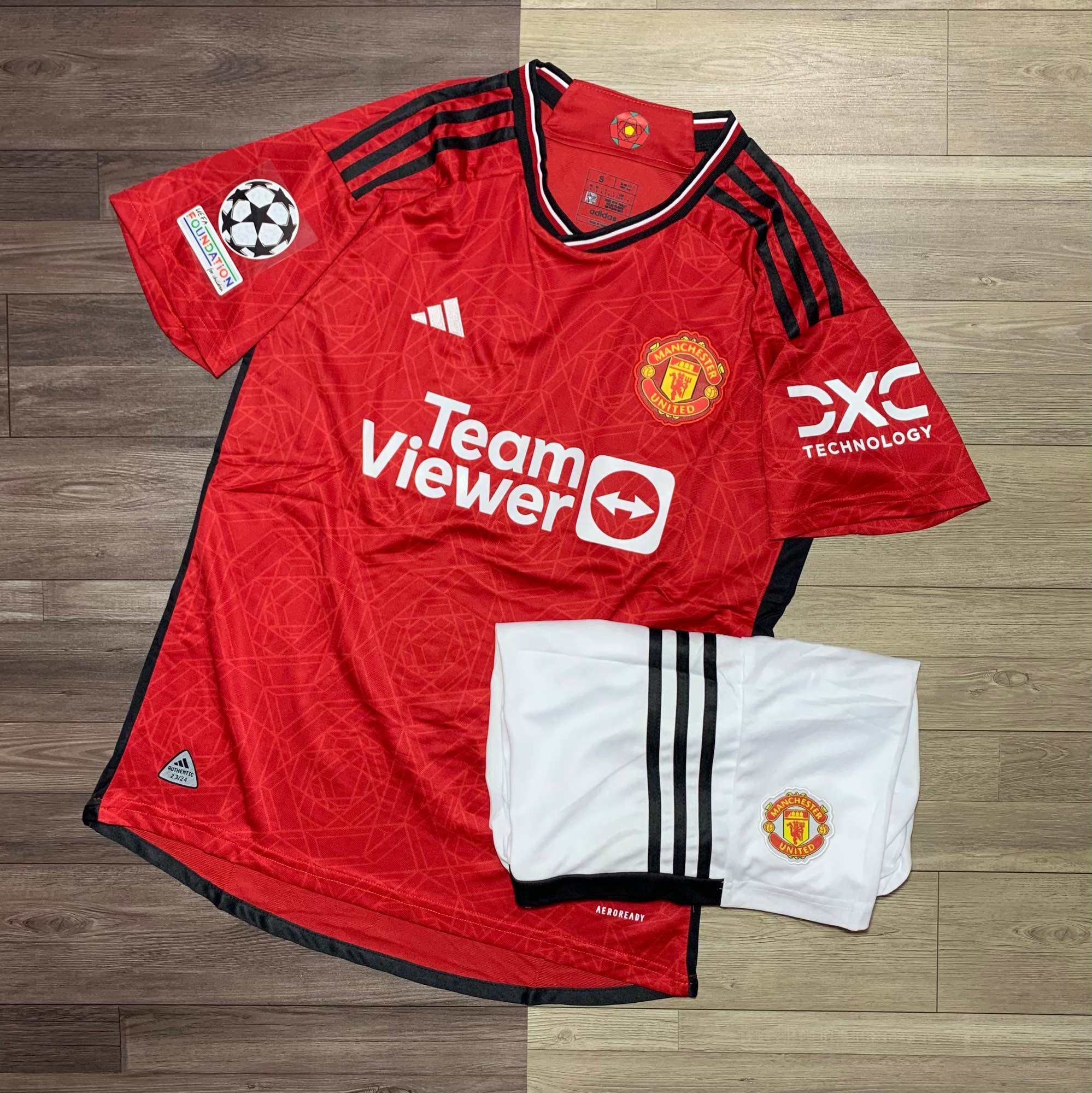 HOÀN TIỀN 15% - Bộ Quần Áo Bóng Đá CLB Manchester United 2023/2024- Chuẩn Mẫu Thi Đấu - Vải Polyester Gai Thái