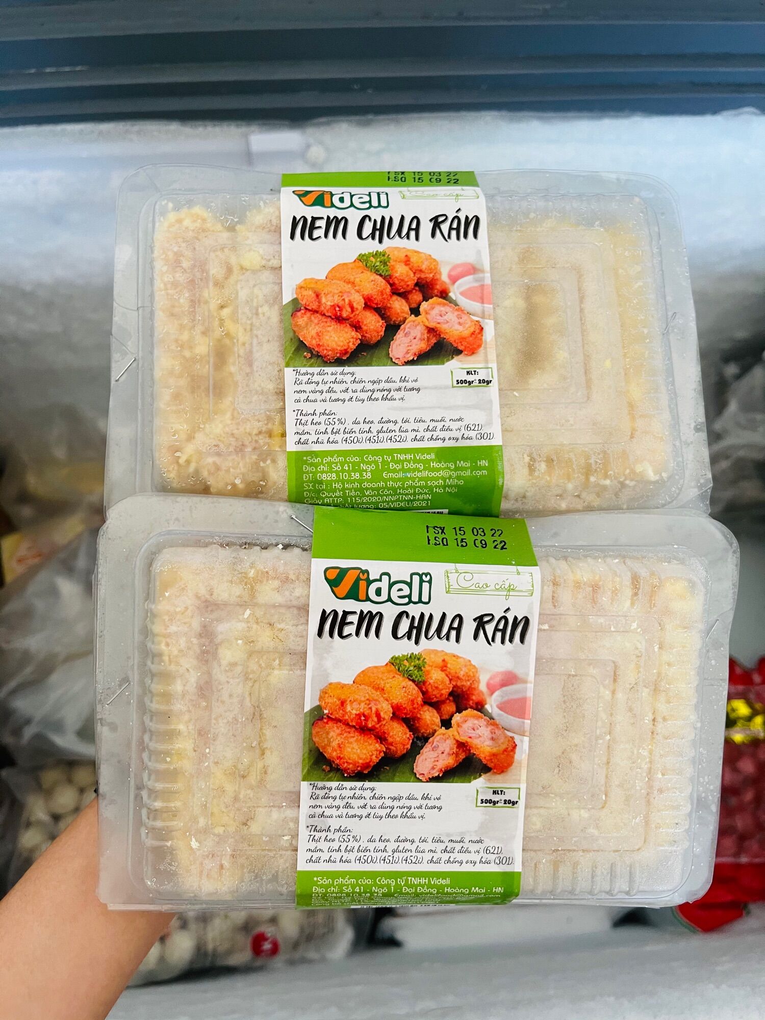 Nem chua rán Deli (20 cây/500g) GT Foods - ship nhanh HCM - ăn vặt, bún đậu, chiên rán, nem chả