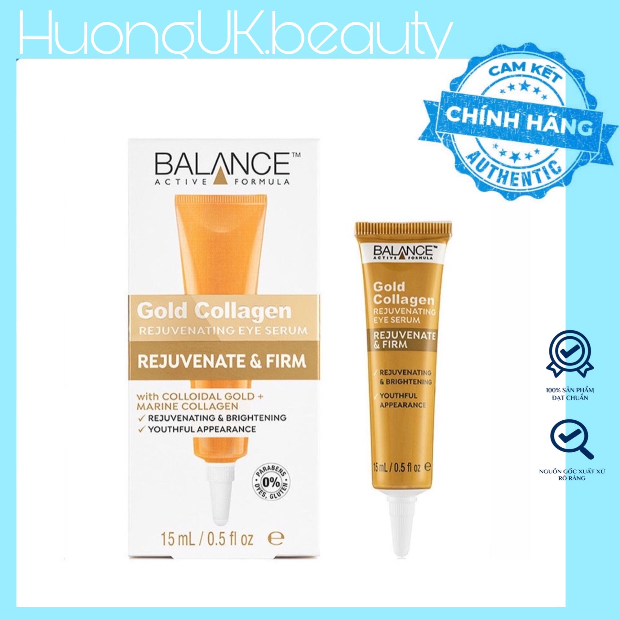 Kem Dưỡng mắt Balance Gold Collagen Rejuvenating Eye 15ml UK