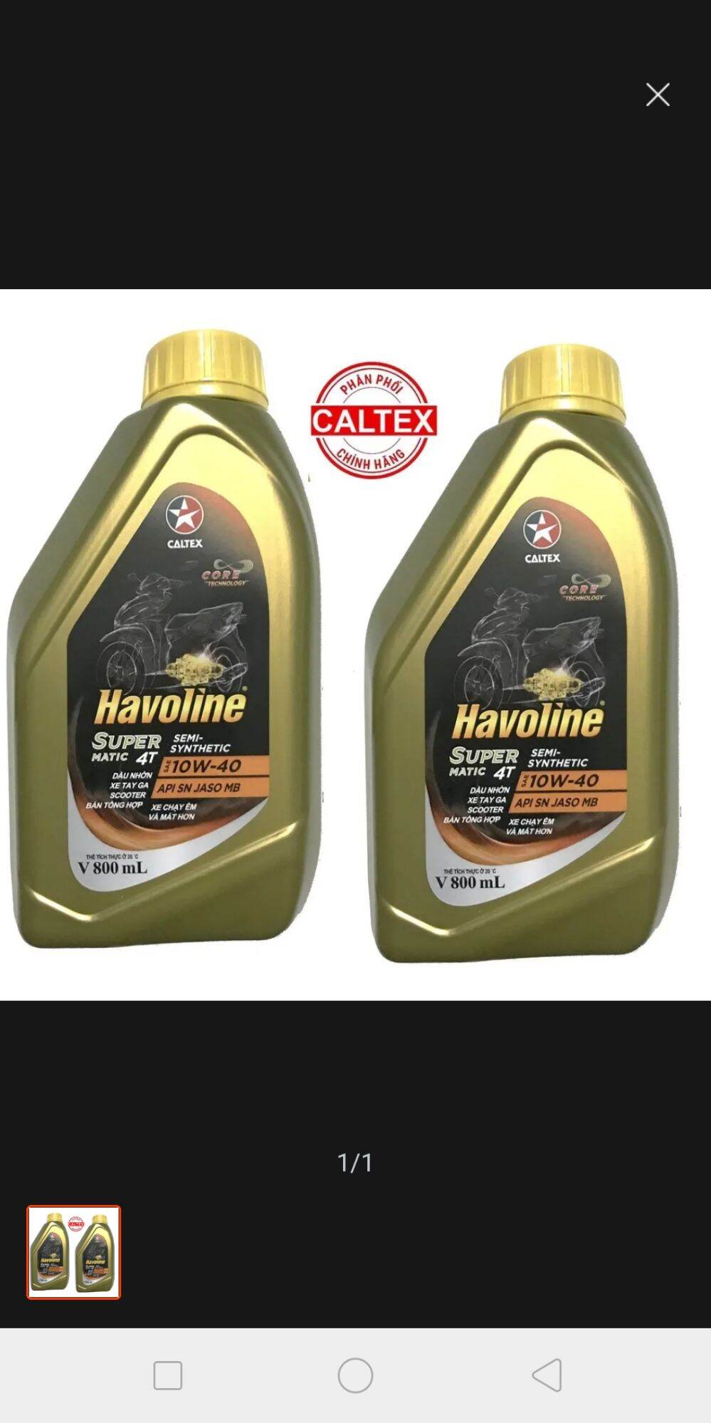 Havoline Super 4T Semi-Synthetic SAE 10W-40