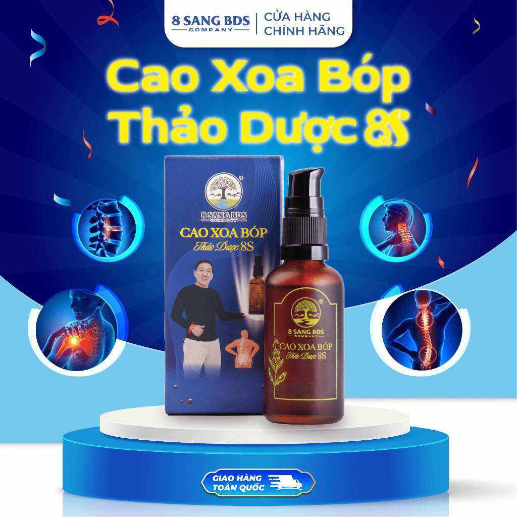 Cao xoa bóp thảo dược 8s chính hãng