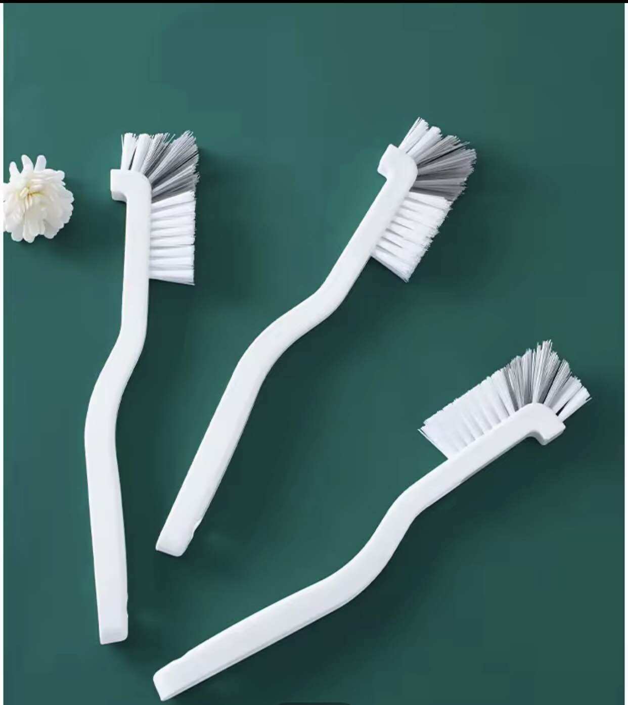 Bàn Chải Cán Dài Đầu Cong Vệ Sinh Đa Năng, Cọ Rửa Bình, Chà Khe Rãnh, Góc