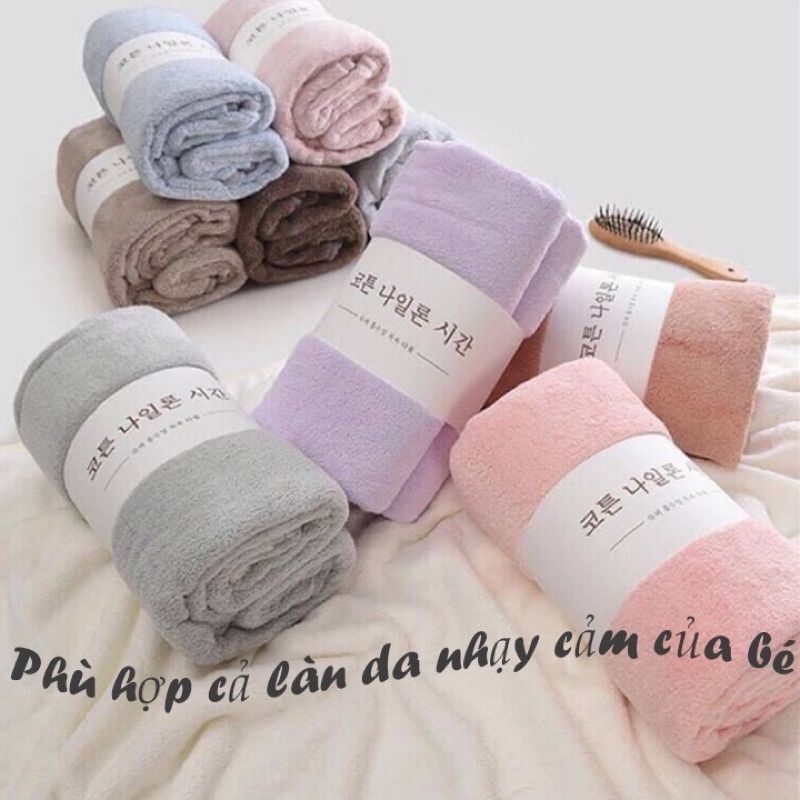 khăn tắm lông Cừu xuất Hàn size lớn 70x140cm