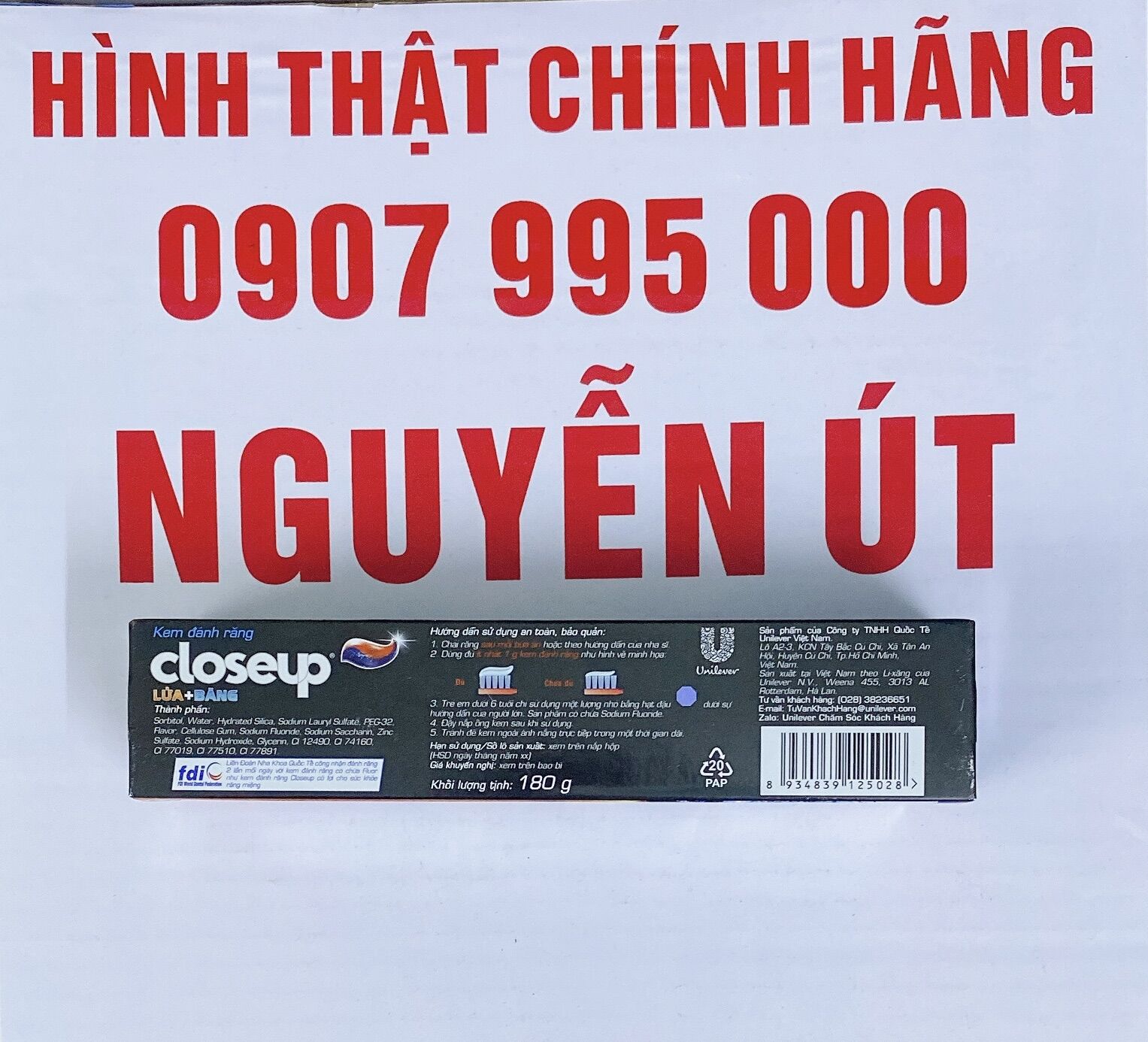 Kem đánh răng closeup lửa băng 180g