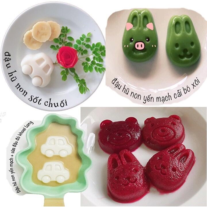 Khuôn cơm và đậu hũ non cho bé ăn dặm kiểu nhật (lẻ khuôn)