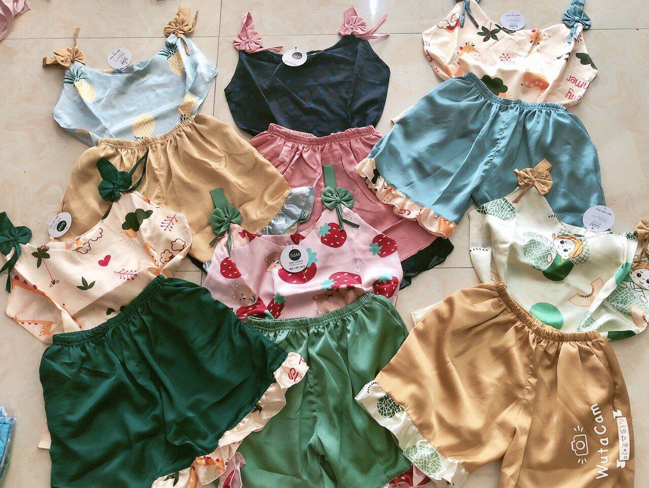 Bộ Nơ Dây chất lụa Satin vải bao mát mịn size dưới 63kg