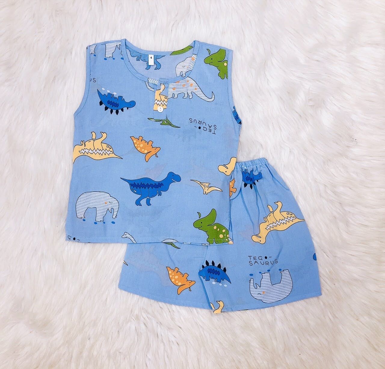 Bộ tole lanh bé trai mềm mịn mát size 6(12-13kg)